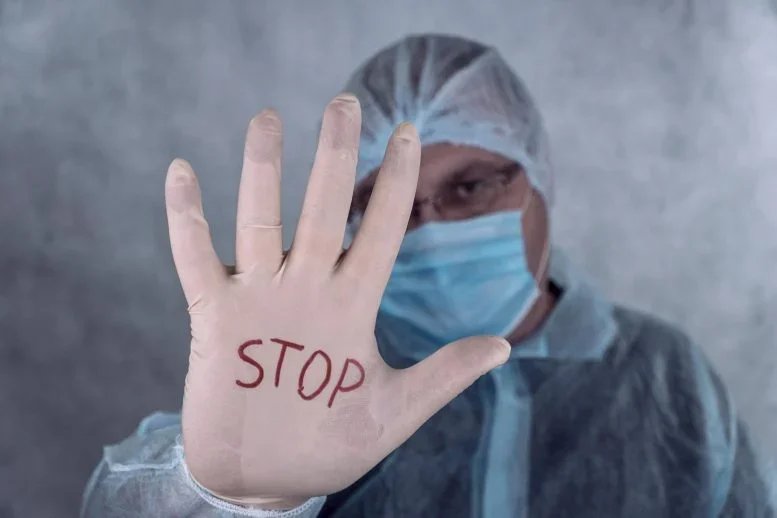 Doctor Scientist Stop Glove Infectious Disease Transmission